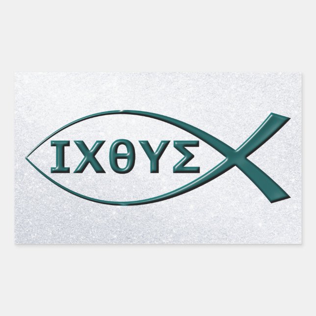 Credo - Símbolo de Peixe - Adesivos (Frente)