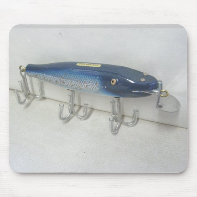 Creek Chub Pikie Blue Flash Vintage Lure Mousepad (Frente)