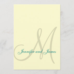 Creme com Convites Modernos para Casamento de Turq