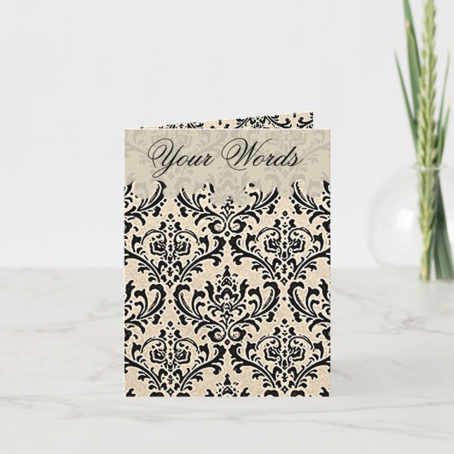 Creme Damask ~ Card / Convites (Frente)