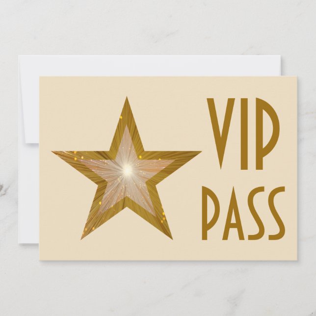 Creme de convite 'VIP PASS' da Estrela Dourada hor (Frente)
