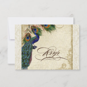 Creme de Resposta RSVP Formal de Pacock & Feathers