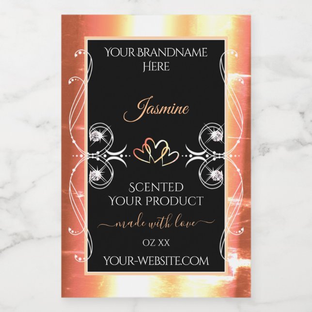Creme de Salmão Shimmery Rótulos de Produto Joias  (Rótulo Único)