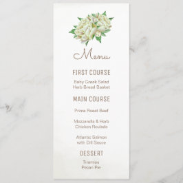 Creme Peonies Aquarela Menus Flores