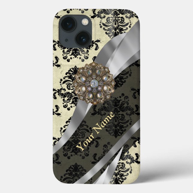 Creme personalizado e damasco preto (Verso)