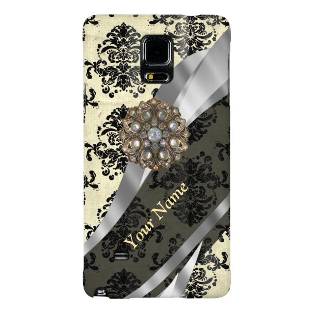 Creme personalizado e damasco preto (Traseira)