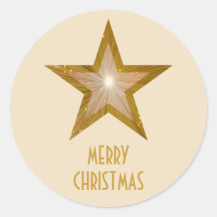 Creme redondo Dourado da etiqueta 'do Feliz Natal"