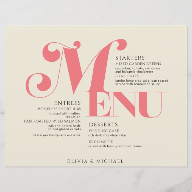 Creme Rosa Salmão de casamento vintage (Frente)