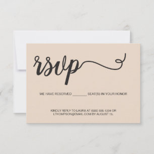 Creme simples RSVP sem enviar por correio Assento