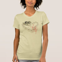 Creme T-Shirt Anjos, Pérolas e Corações