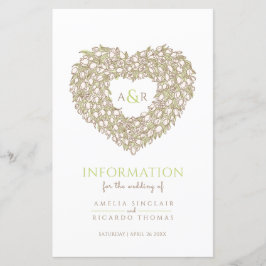 Creme tulipas informações do convidado de casament