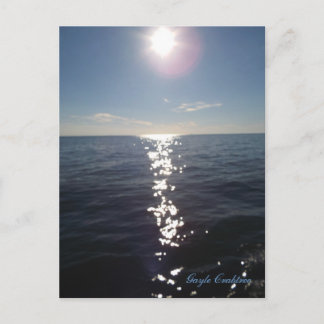 Crepúsculo na baía móvel, cartão de Alabama