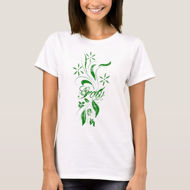 "Cresça" a camisa cristã de T (Frente)