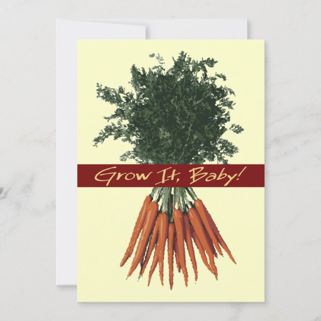 Cresça, Querida! - Convite para Carrots (Frente)