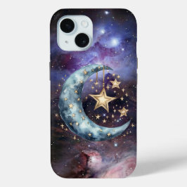 Crescent Moon Stars Galaxy Celestial Wiccan