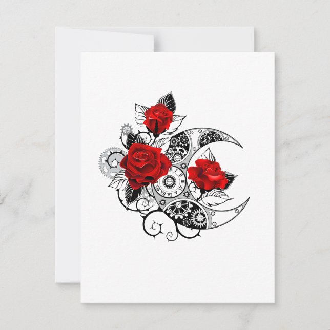 Crescente Mecânico com Rosas vermelhas (Frente)