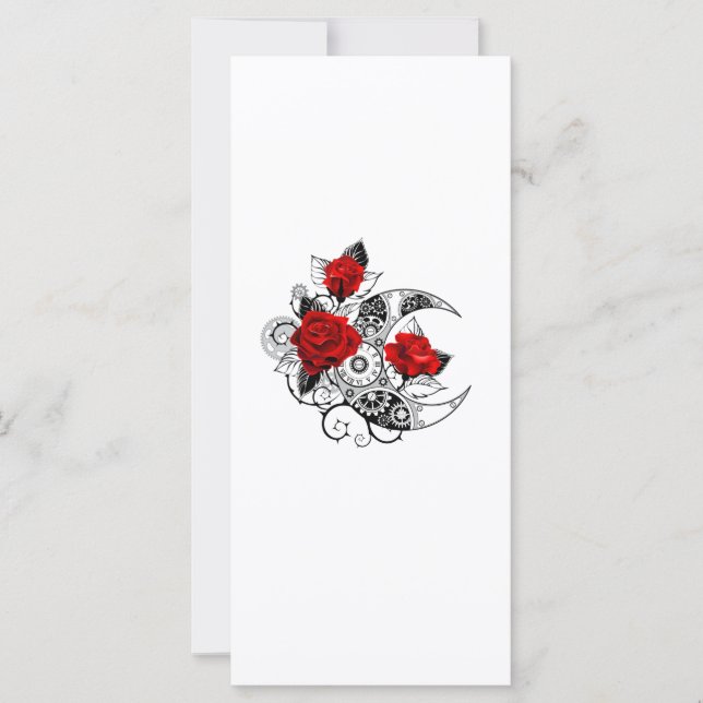Crescente Mecânico com Rosas Vermelhas (Frente)