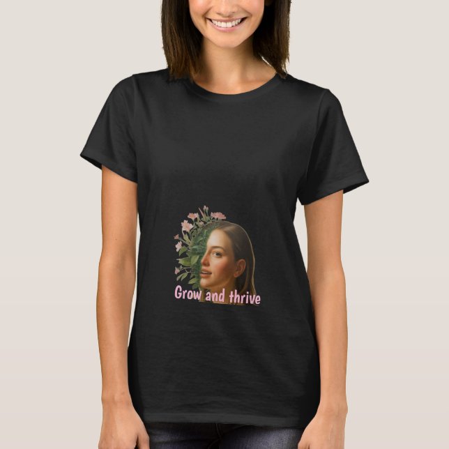 Crescer e prosperar em T-shirt (Frente)