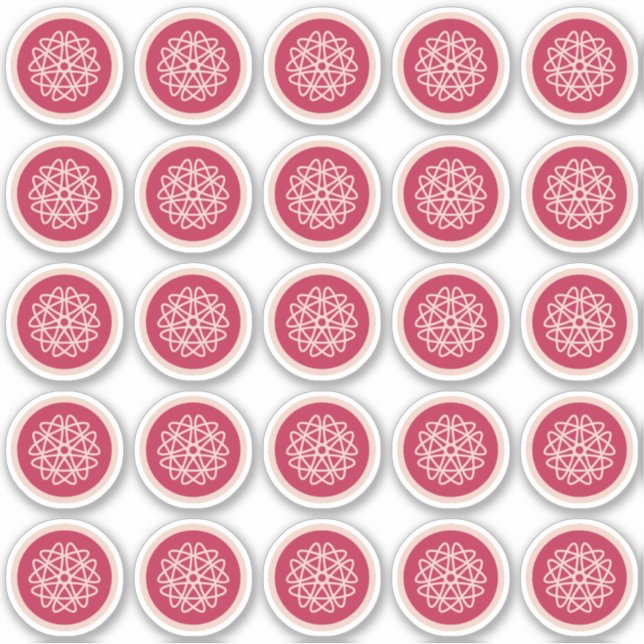 Crescimento Nuclear - magenta em centeio. Adesivos (Frente)