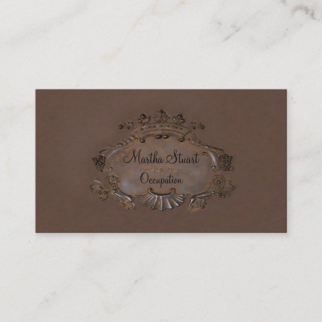 Crest ~ Cartão de visita / Emblem Royal Crown (Frente)