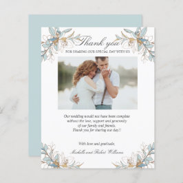 Crest Floreal Casamento Dourado e azul Foto Obriga