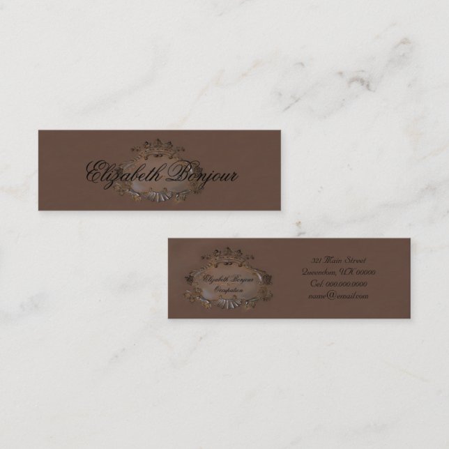 Crest o cartão de visita do ~/coroa real do (Frente/Verso)