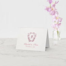 Crestas de Monograma Floral Casamento