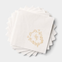 Crestas de Monograma Floral Casamento