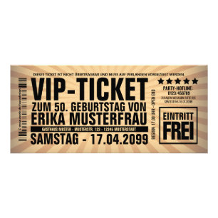 Cria seus convites próprios como si VIP-TICKET