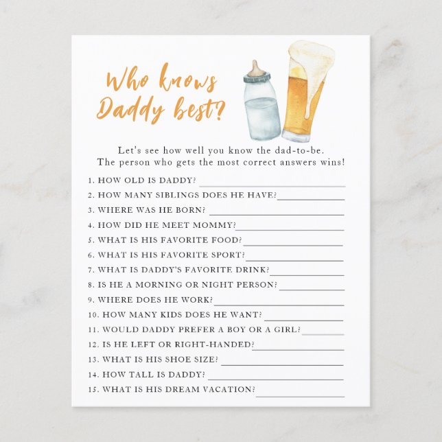 Criação de chás de fraldas - Jogo que conhece melh (Frente)