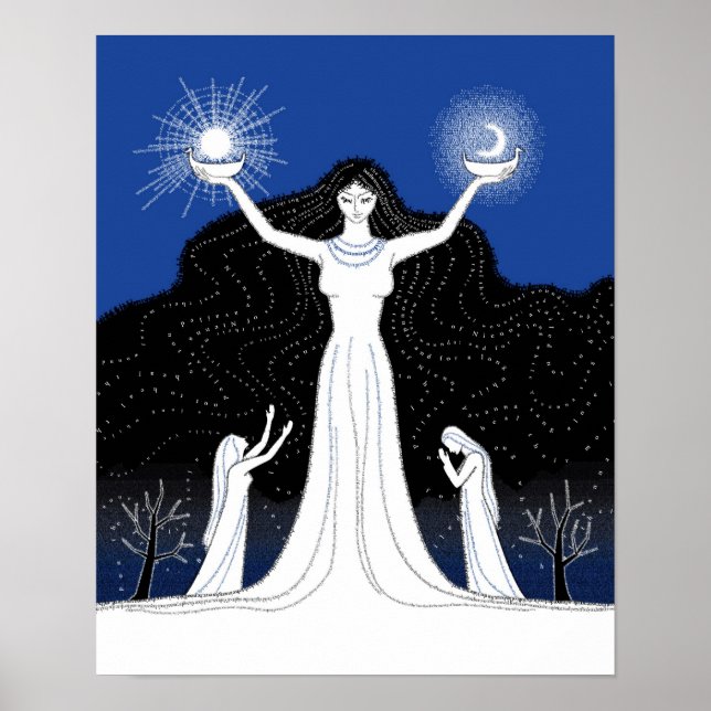 Criação de poster de Sol e Lua (Frente)