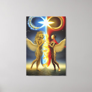 Criação de Yin e Yang Canvas Print