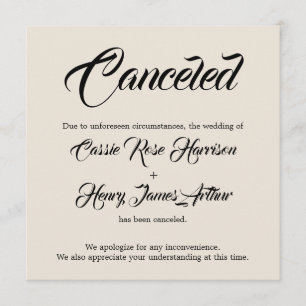Criação Elaborada Anúncio de Casamento Cancelado