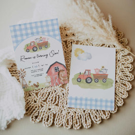 Criações Meninos Animais de Criação Convite de Ani