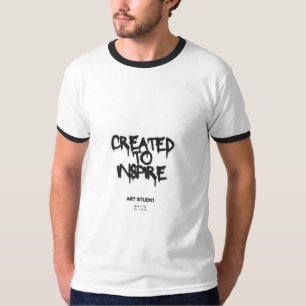 Criado para Inspirar Camiseta de Tipografia Motiva