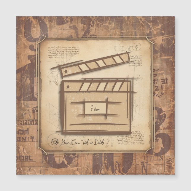 Criador de filmes, ator, diretor de cinema, ideia  (Frente)