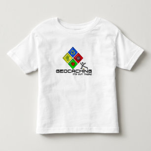 Criança da camisa de Geocaching Stickman Geocache