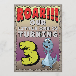 Criança de 3 anos do convite do aniversário do