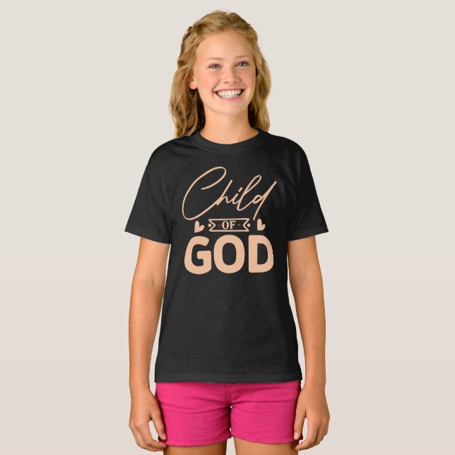 Criança de Deus - T-shirt infantil inspirada na fé (Frente Completa)