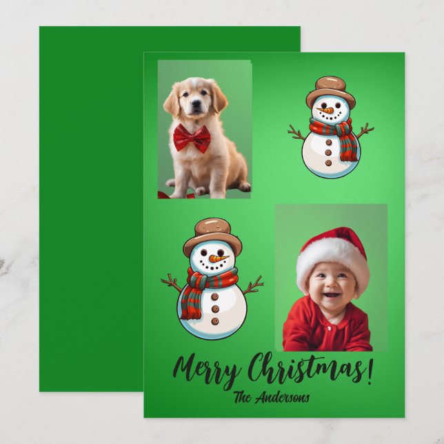 Criança de Natal 6, Feliz Natal! Cartão de Natal (Frente/Verso)