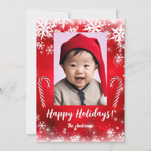 Criança do Natal 5, Feliz Feriados! Cartão de Nata (Frente)