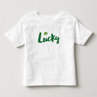 Criança do t-shirt do dia de St Patrick afortunado