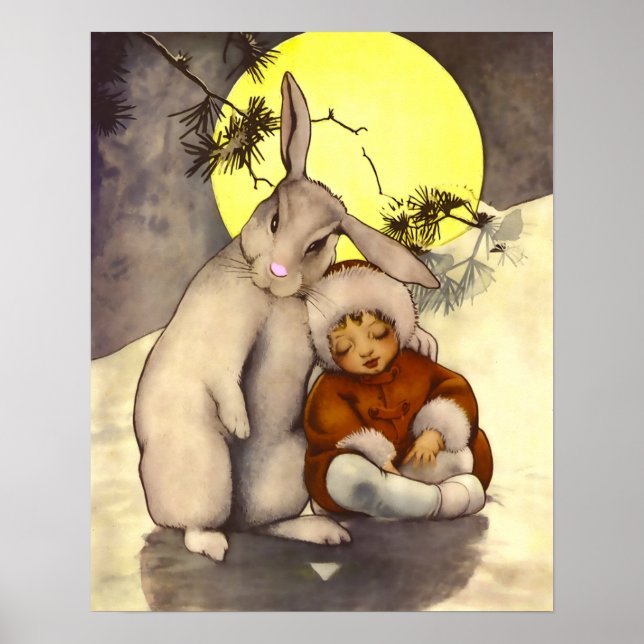 Criança Pequena Sonolenta com Poster de Berçário d (Frente)