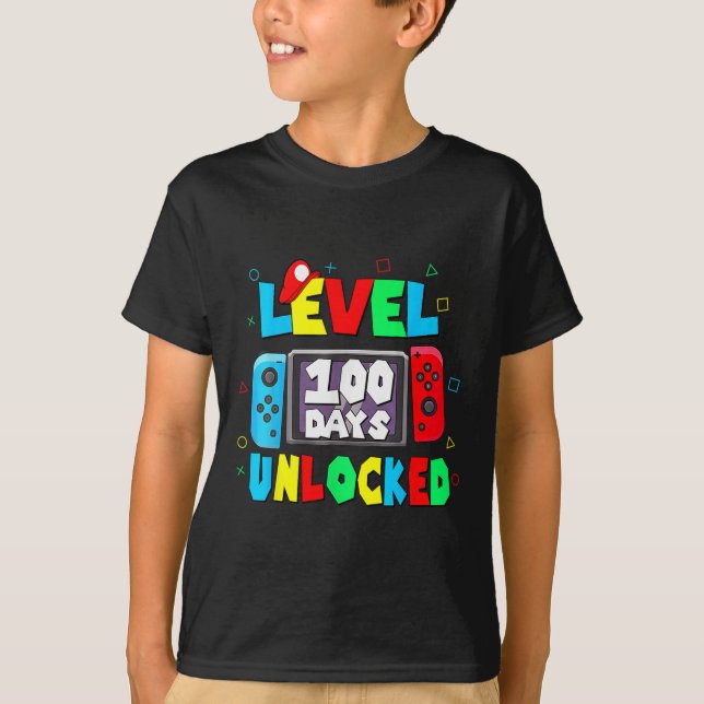 Crianças 100º Do Nível De Camisa Escolar 100 Dias  (Frente)