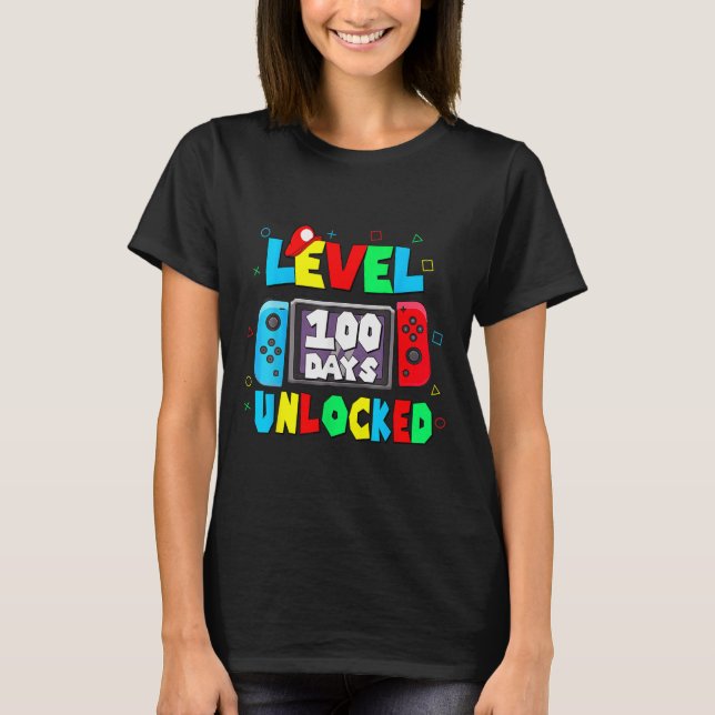 Crianças 100º Do Nível De Camisa Escolar 100 Dias  (Frente)
