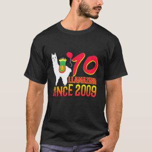 Crianças 10. º Aniversário Llama Camisa Que Esc