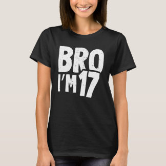 Crianças 17º Aniversário Camisa Boy Bro Iu2019m 17