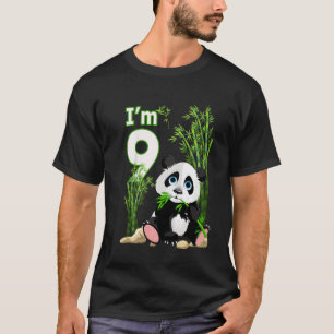 Crianças 9º Aniversário Camisa Meninas Panda Dão A