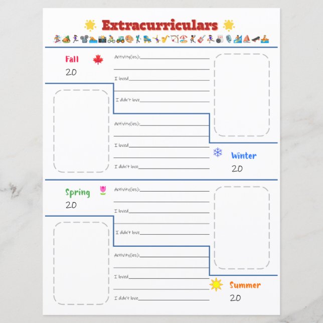 Crianças Atividades Extracurriculares Impressão (Frente)