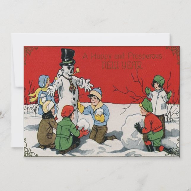 Crianças Boneco de Neve Inverno Neve (Frente)